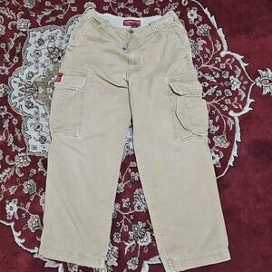 Abercrombie & Fitch Cargo Pants Khaki Tan Women's Size 14 Cargo Pocket Y2K